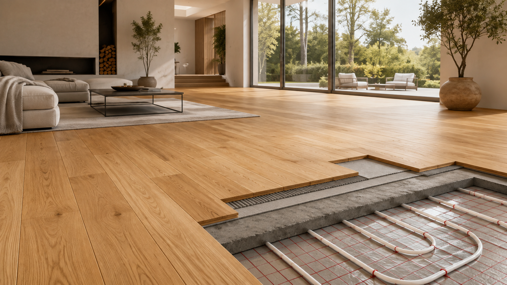 Natural Hardwood Flooring and Underfloor Heating—Fully Compatible When Installed Correctly.