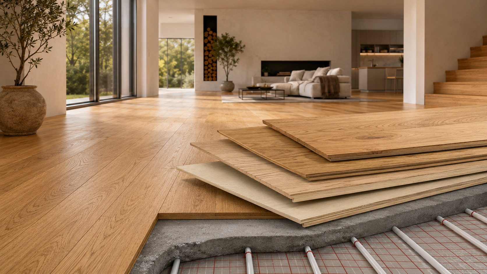 Why is multilayer parquet particularly suitable?